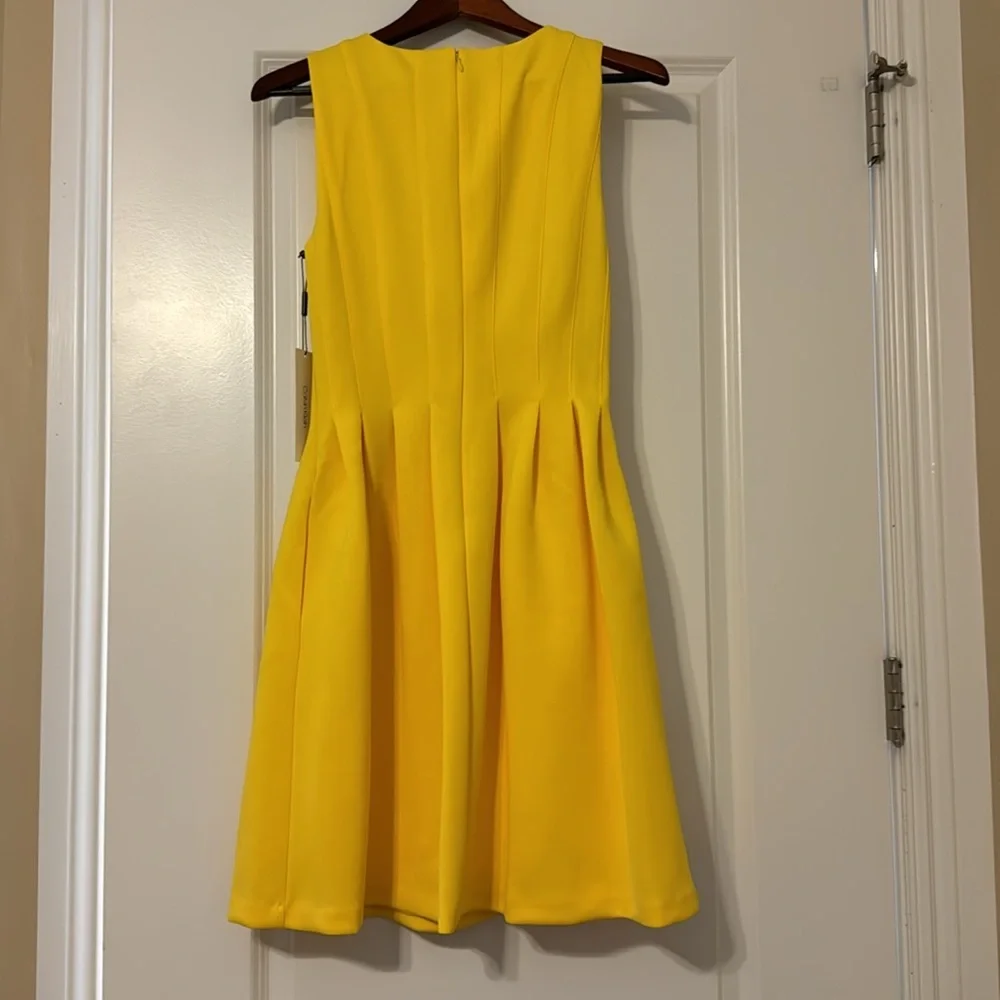 Calvin Klein Vibrant Yellow Midi Dress - Picture 5 of 6